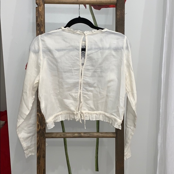 Zara Embroidered Ruffle Top - Picture 3 of 3